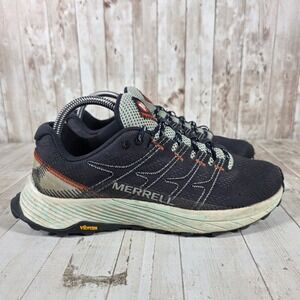 Merrell Moab Flight Womens 8.5 Black Trail Running Shoes J066816 Vibram Sole